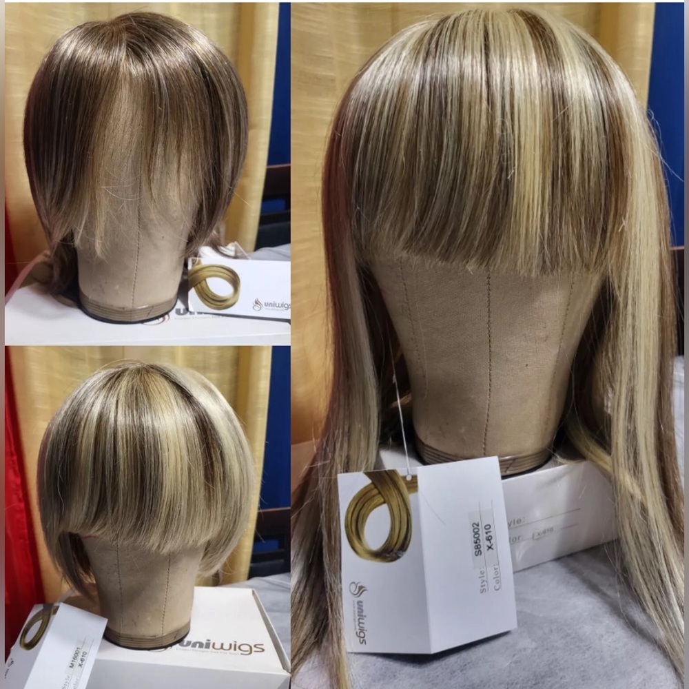 Uniwigs Short Synthetic Monofilament Wigs Lot Of 4